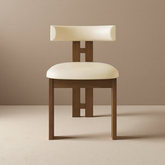 Modern Minimalist White Armless Dining Chairs
