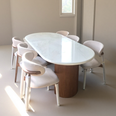 Oval Marble Dining Table