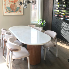 Oval Marble Dining Table