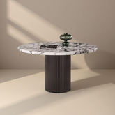 Round Artificial Marble Top Dining Table