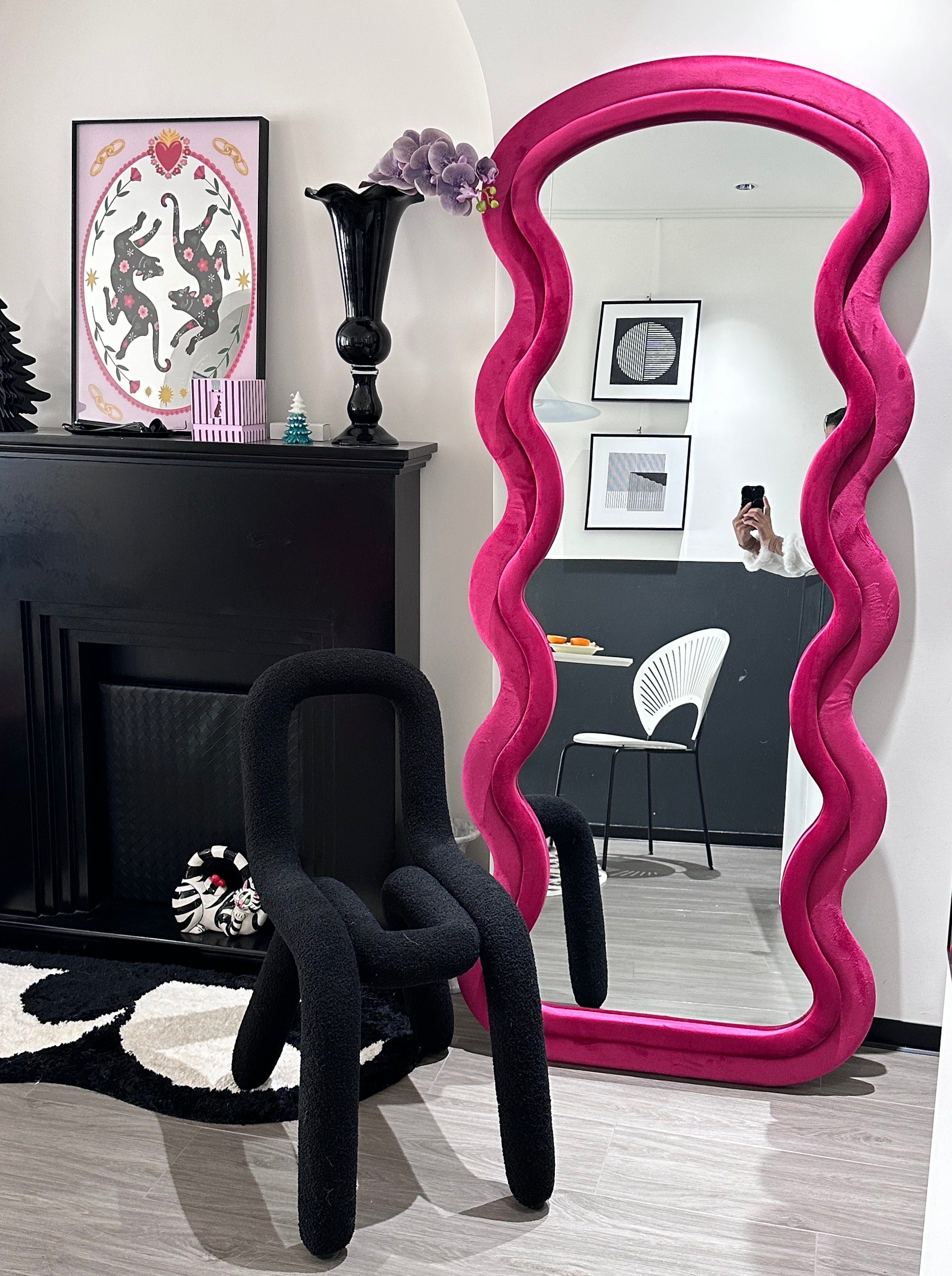 Fancy waved mirror