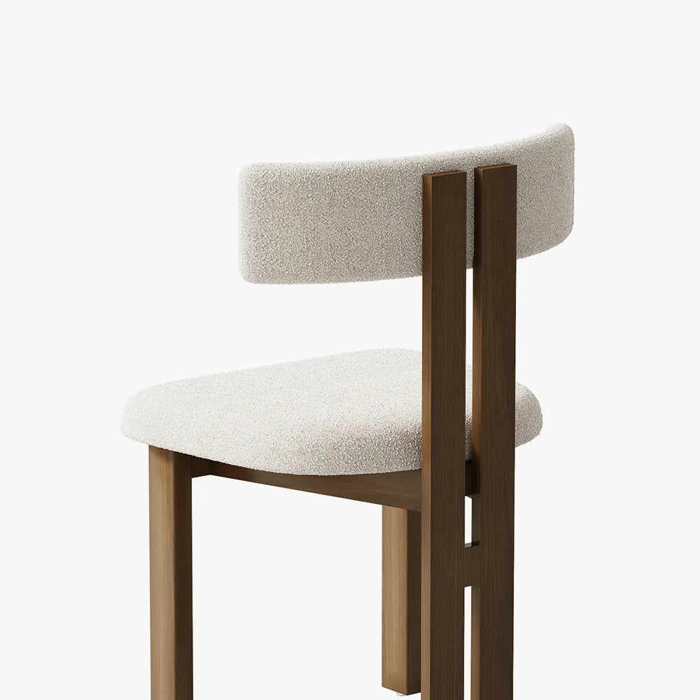 Modern Minimalist White Armless Dining Chairs