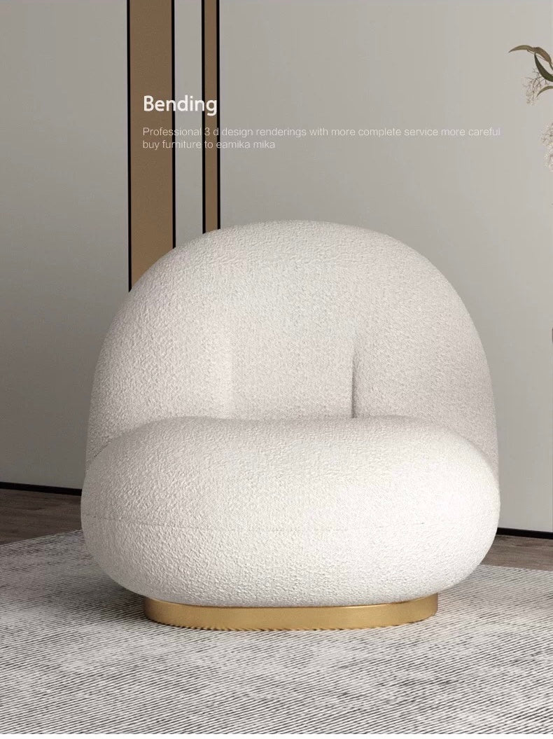 Swivel Boucle Chair