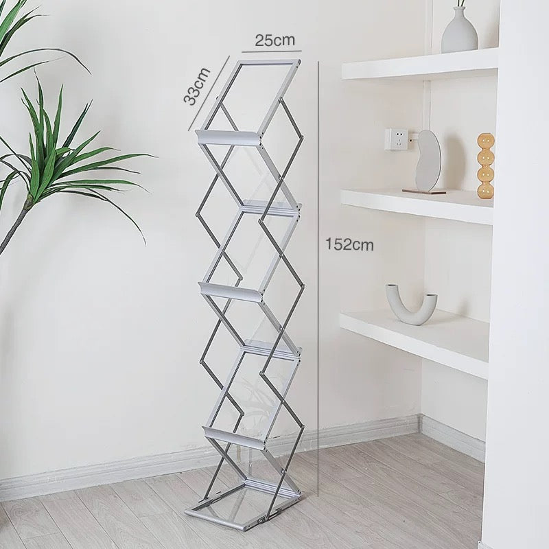 Floor Standing Aluminum Alloy Brochure Holder