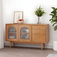 Sideboard with Arched Rattan Panels