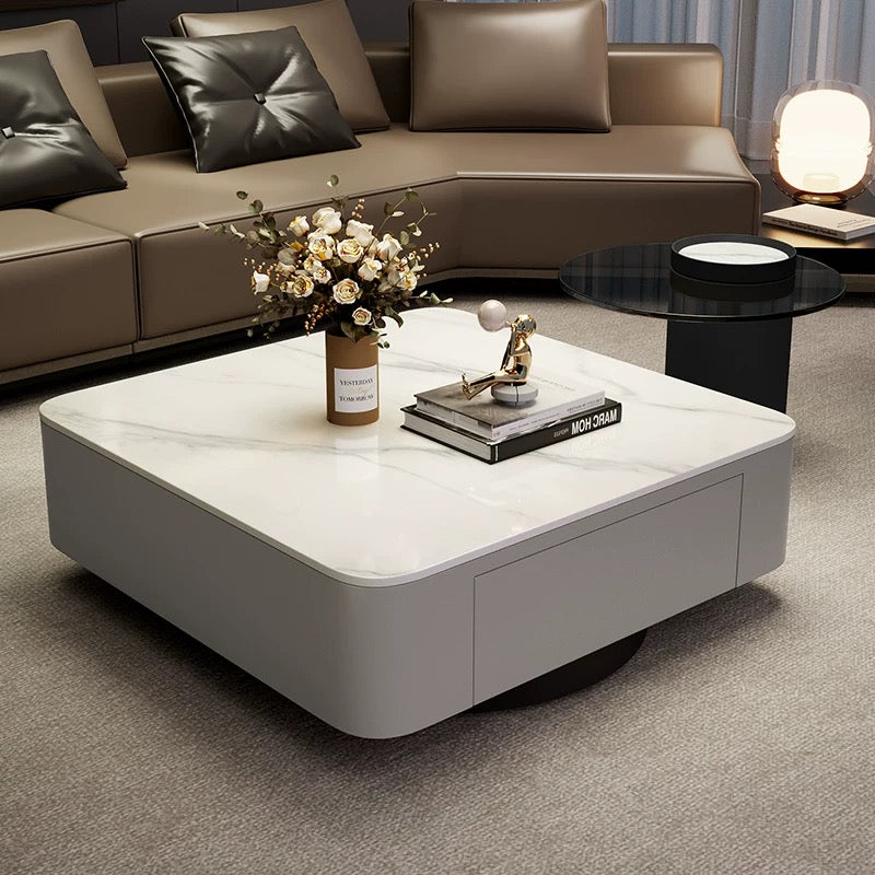 Modern Coffee Table Set with Drawers