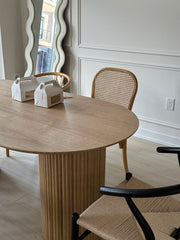Oval Ash Wood Dining Table