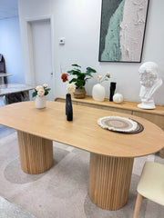 Solid Wood Double Pedestal Dining Table